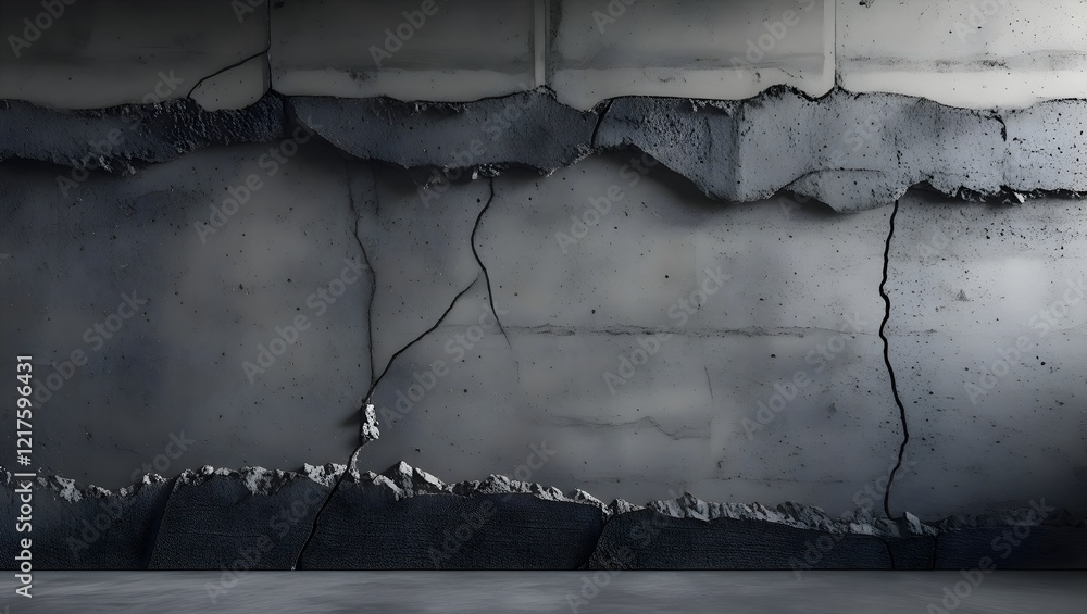 Naklejka premium Textured concrete wall with a modern, industrial aesthetic