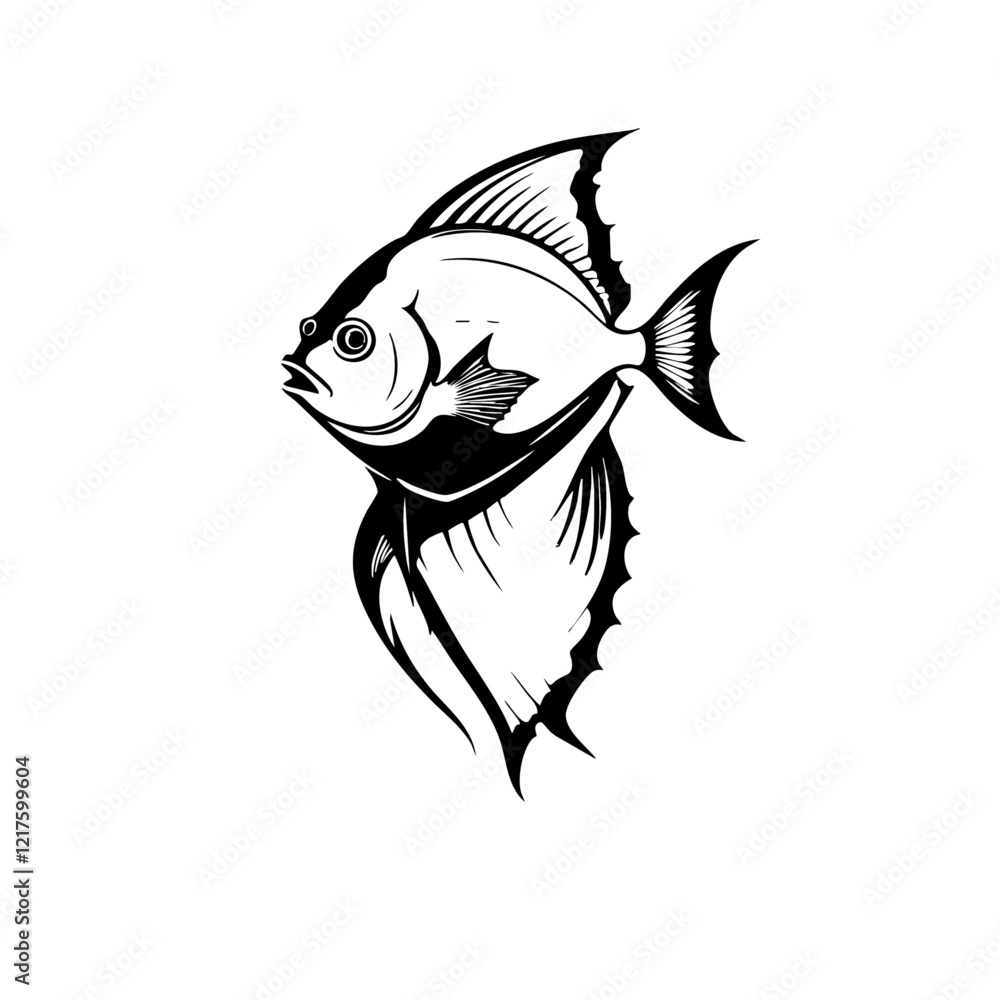 Fototapeta premium Angelfish Vector Logo Design