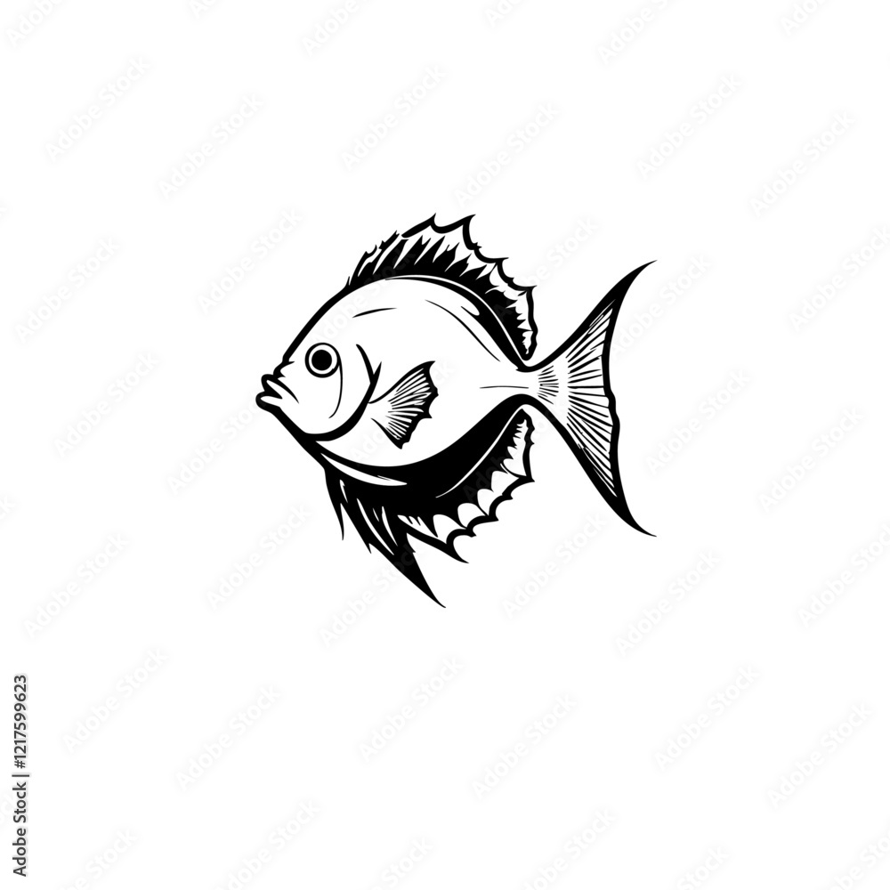 Angelfish Vector Logo Design Angelfish Vector Logo Design