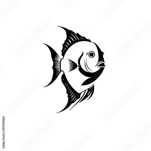 Angelfish Vector Logo Design