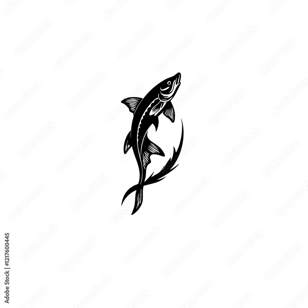 Fototapeta premium Cobia Fish Vector Logo Design