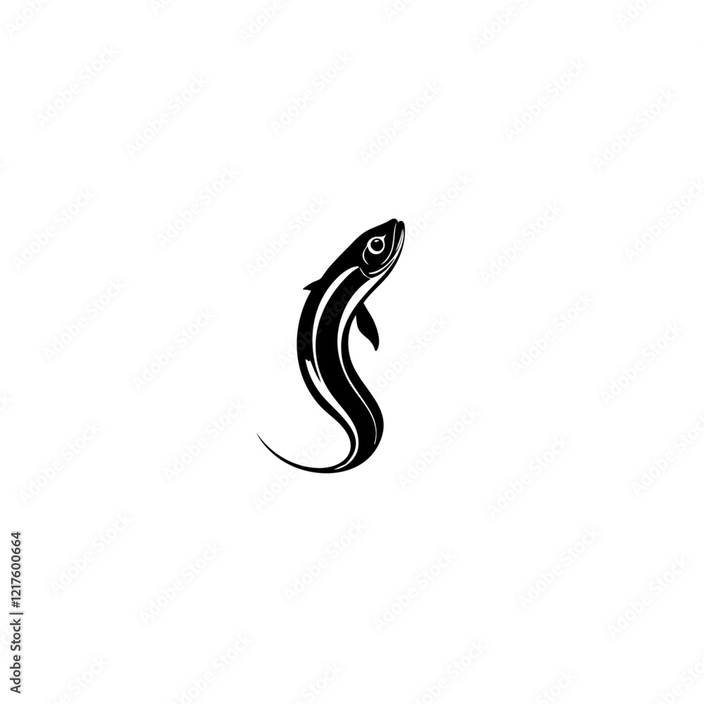 Naklejka premium Eel Vector Logo Design