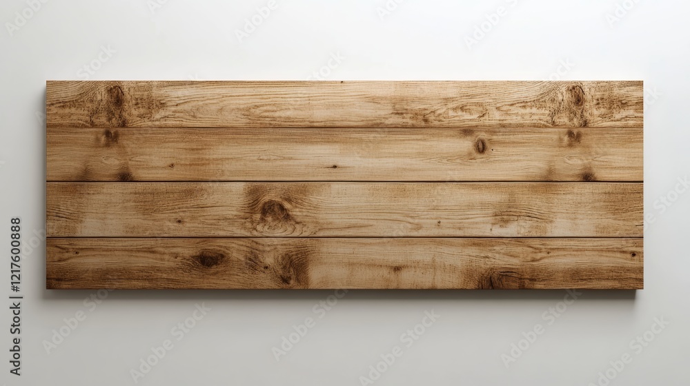 Long Wooden Panel Highlighted on Isolated Background Long Wooden Panel Highlighted on Isolated Background