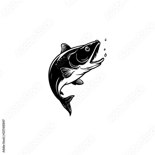 Salmon Fish Vector Logo Design
