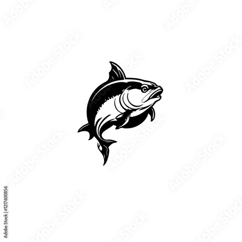 Salmon Fish Vector Logo Design