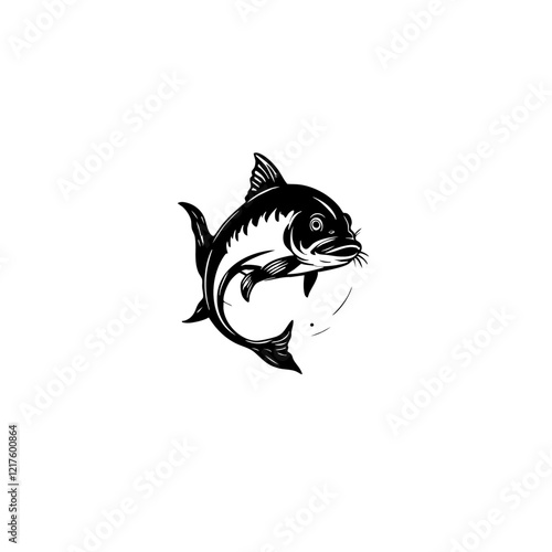 Salmon Fish Vector Logo Design