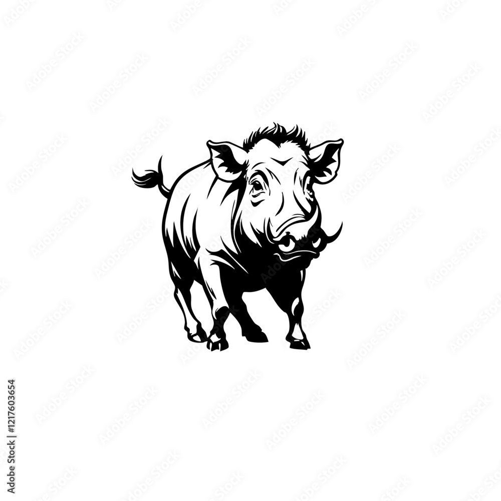 Fototapeta premium Wild Boar Vector Logo Design