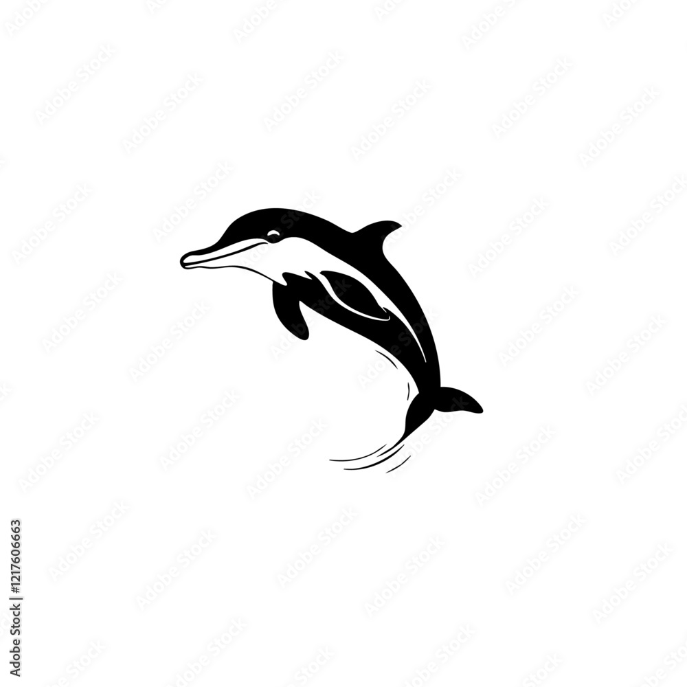 Naklejka premium Dolphin Vector Logo Design