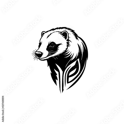 Honey Badger Vector Logo Design
