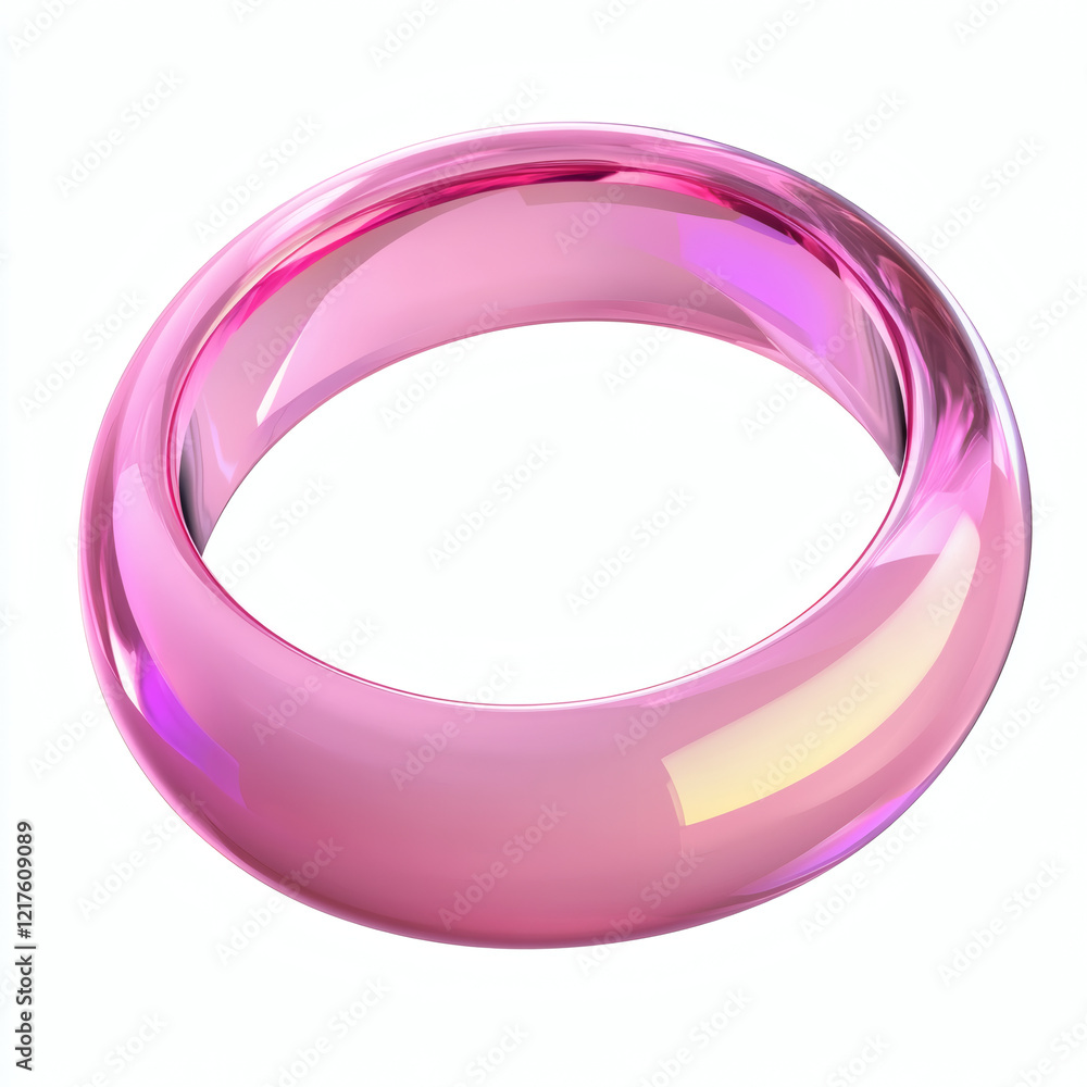 Transparent Pink Ring with Glossy Finish Transparent Pink Ring with Glossy Finish