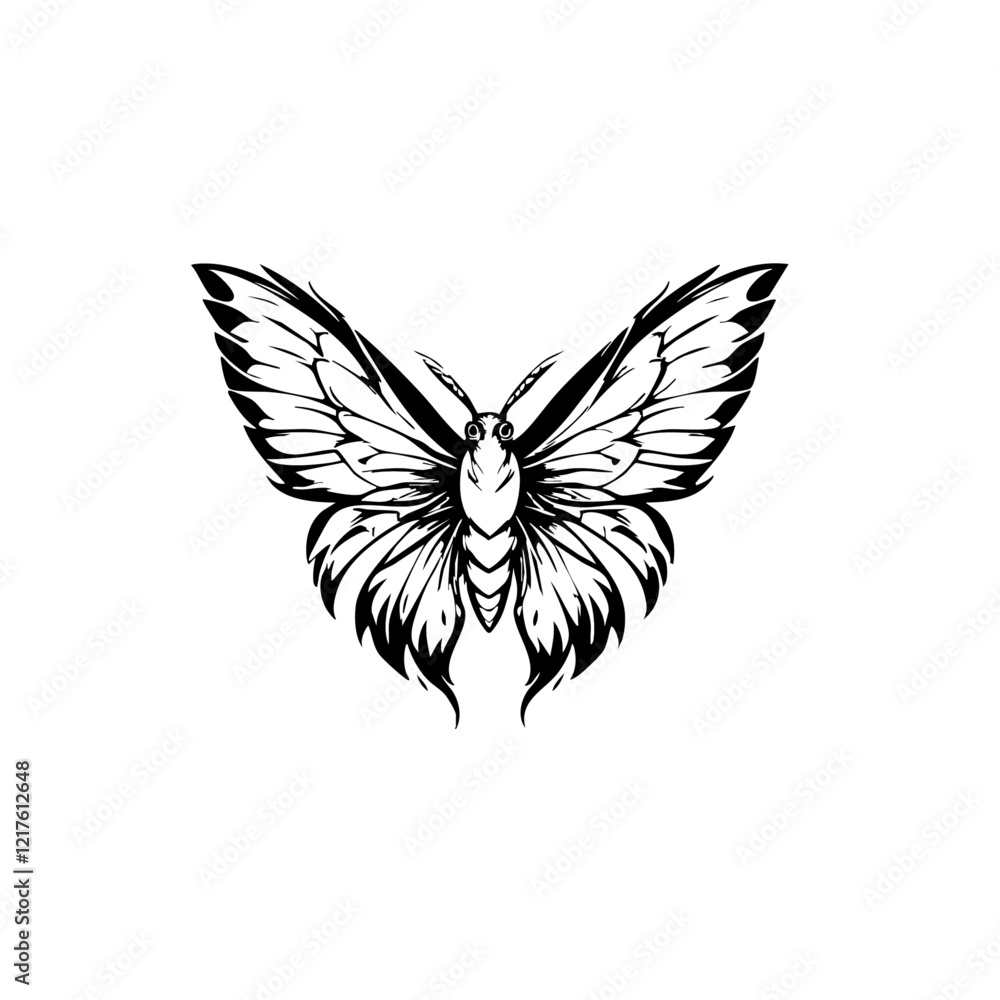Obraz premium Moth Vector Logo Design