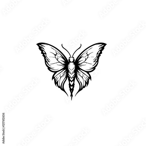 Moth Vector Logo Design