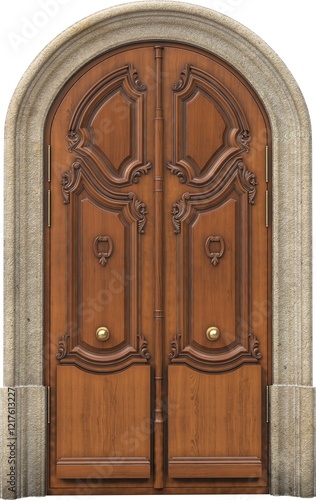 Entrance classic doors for the house