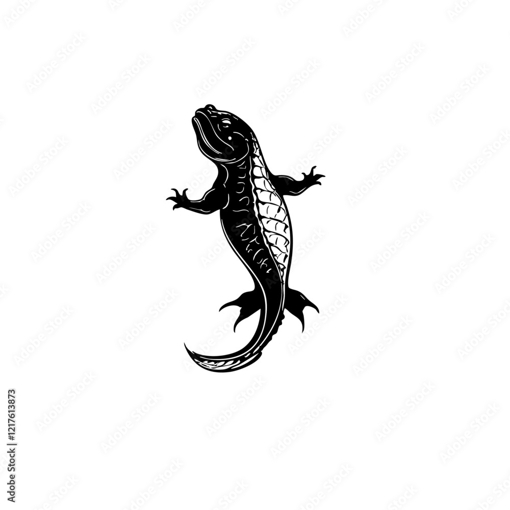 Obraz premium Newt Vector Logo Design