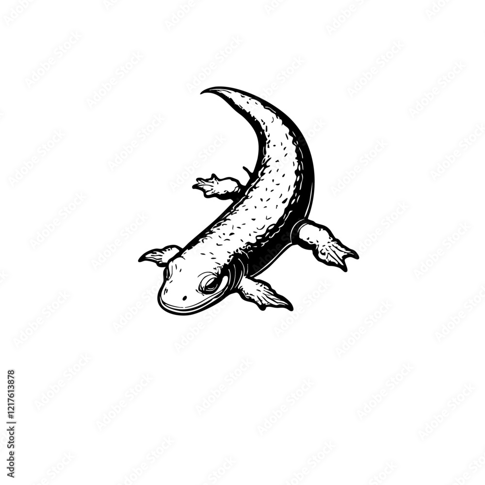 Fototapeta premium Newt Vector Logo Design