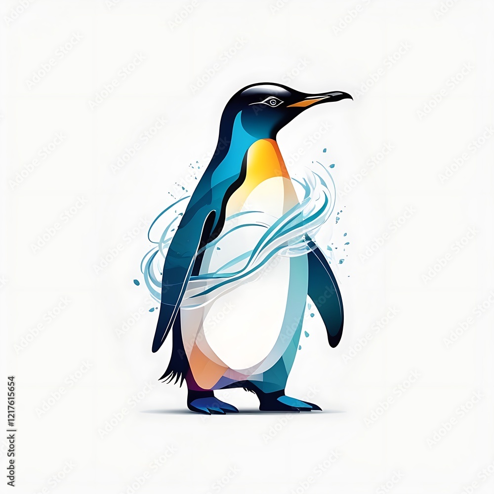 Naklejka premium penguin logo image