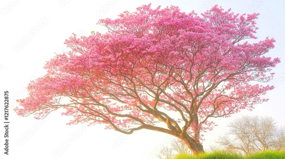 Hanami: A Timeless Celebration of Nature and Tradition Under the Trees Beautiful Pink Blossoming Tree in Bright Scenic Landscape Hanami: A Timeless Celebration of Nature and Tradition Under the Trees Beautiful Pink Blossoming Tree in Bright Scenic Landscape