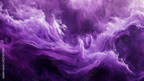 Purple Abstract Swirling Clouds in a Dreamlike Atmosphere with Copy Space for Text Placement