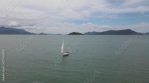 Boat - Sea -  Fishing - Brazil - Aerial Images (FHD4K)