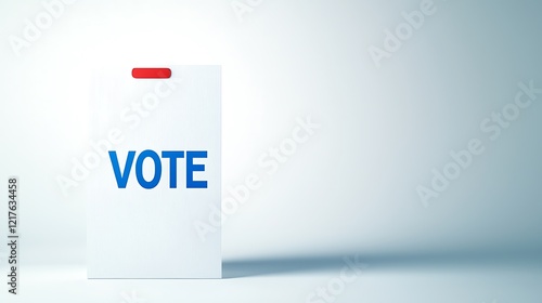 Vote sign on white background, simple election concept photo