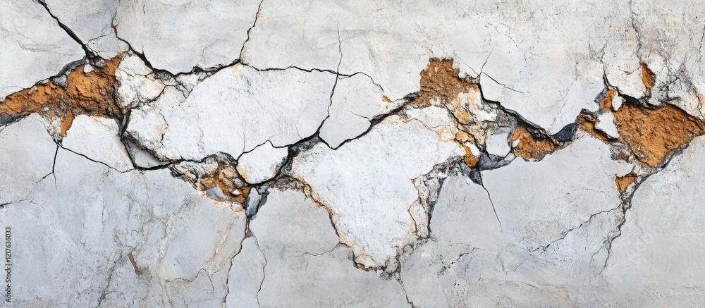 Naklejka premium Cracked marble texture background with brown and gray tones ideal for design projects with Copy Space