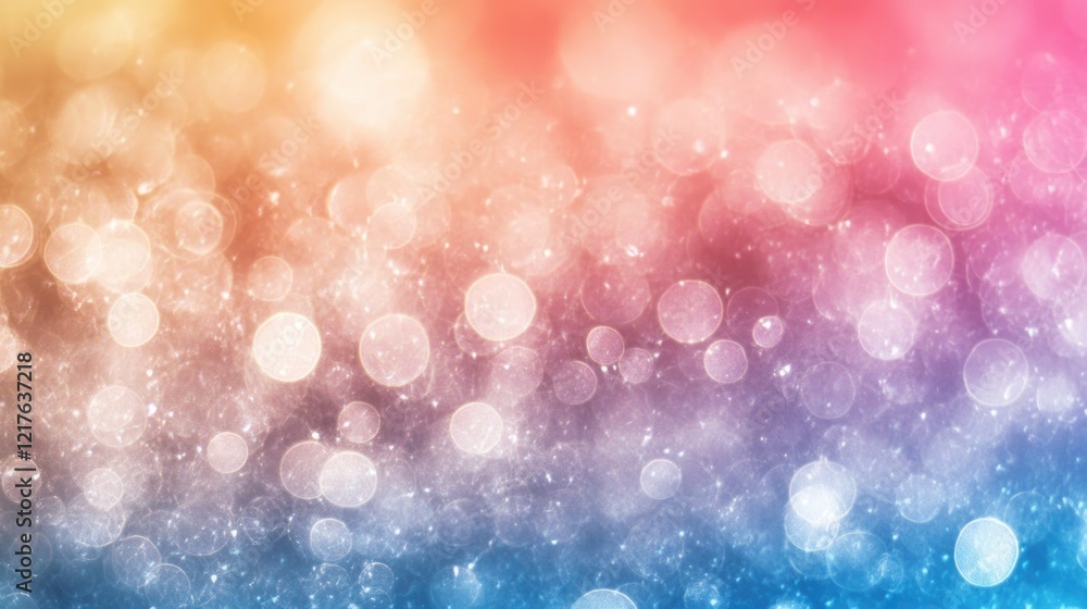 Obraz premium Colorful bokeh background with soft blurred lights in various shades creating a gradient effect Copy Space available