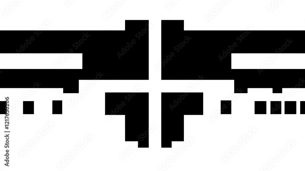 Abstract black and white geometric design image Abstract black and white geometric design image