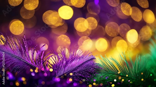 Wallpaper Mural Purple flower with delicate petals surrounded by glowing bokeh lights on a dark blurred background. Nature and beauty concept. High quality 4k footage Torontodigital.ca