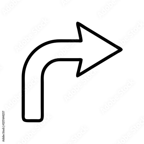 icon arrow pointing right on a white background