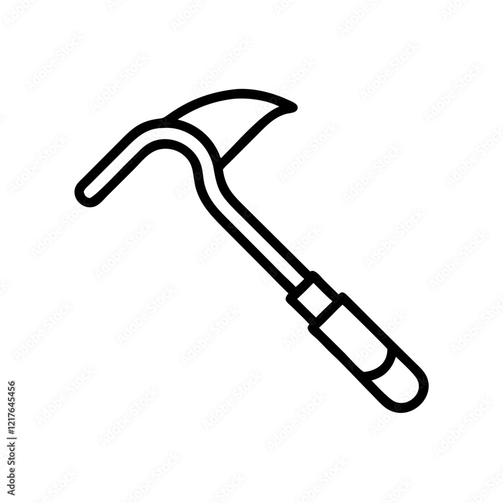 Fototapeta premium Crowbar icon design on white background with simple and modern style concept