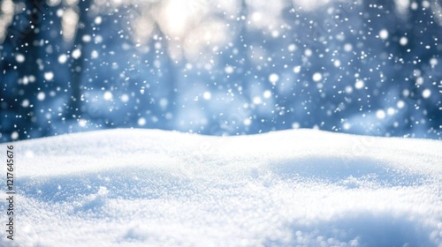 Wallpaper Mural Snowfall in a winter landscape with blurred background and falling snowflakes Copy Space Torontodigital.ca