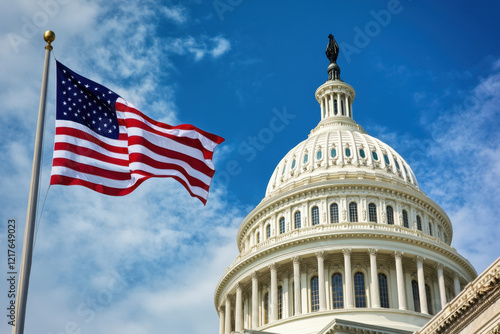 US Capitol Building with Copy Space  
