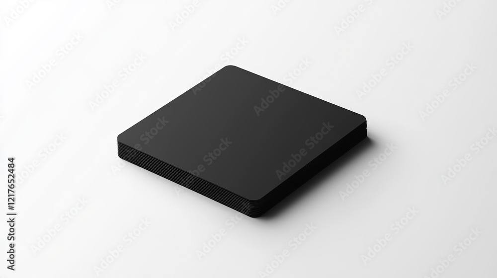 Business card mockup showcasing a sleek design on a clean white background for stylish branding Business card mockup showcasing a sleek design on a clean white background for stylish branding