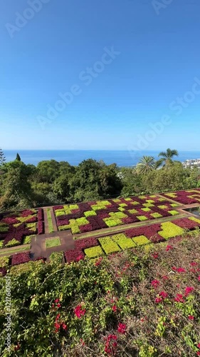 Panoramic View of Funchal, Madeira, from Botanical Garden Terrace on a Clear Day