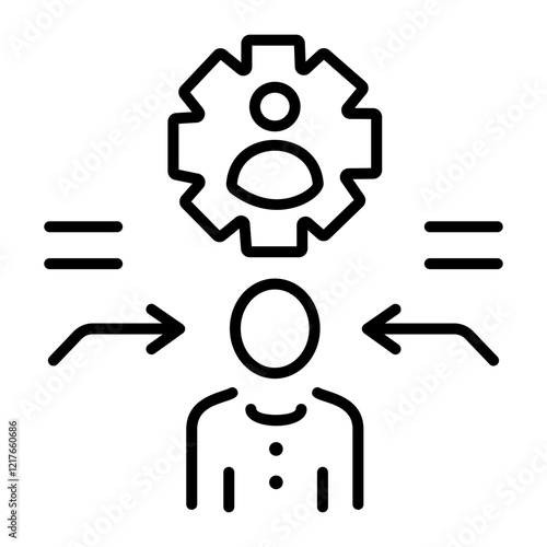 A line style icon of resource utilization 