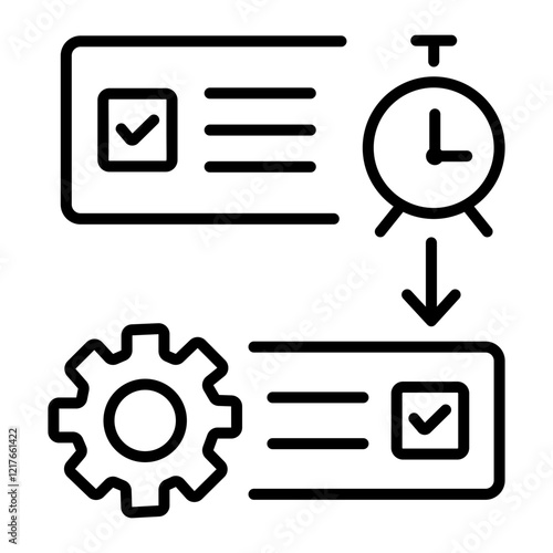 Project prioritization icon in linear style 