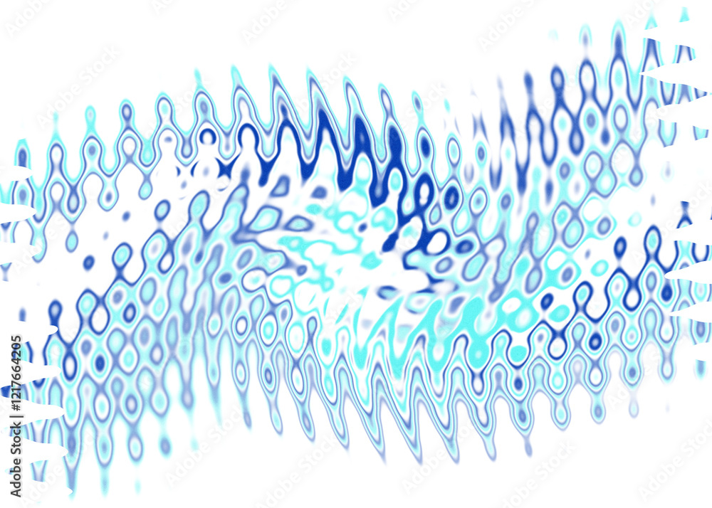 Fototapeta premium An abstract transparent psychedelic wavy spiral design element overlay.