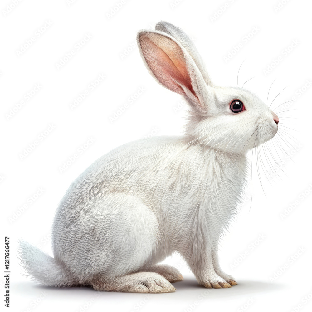 Obraz premium white rabbit isolated on white