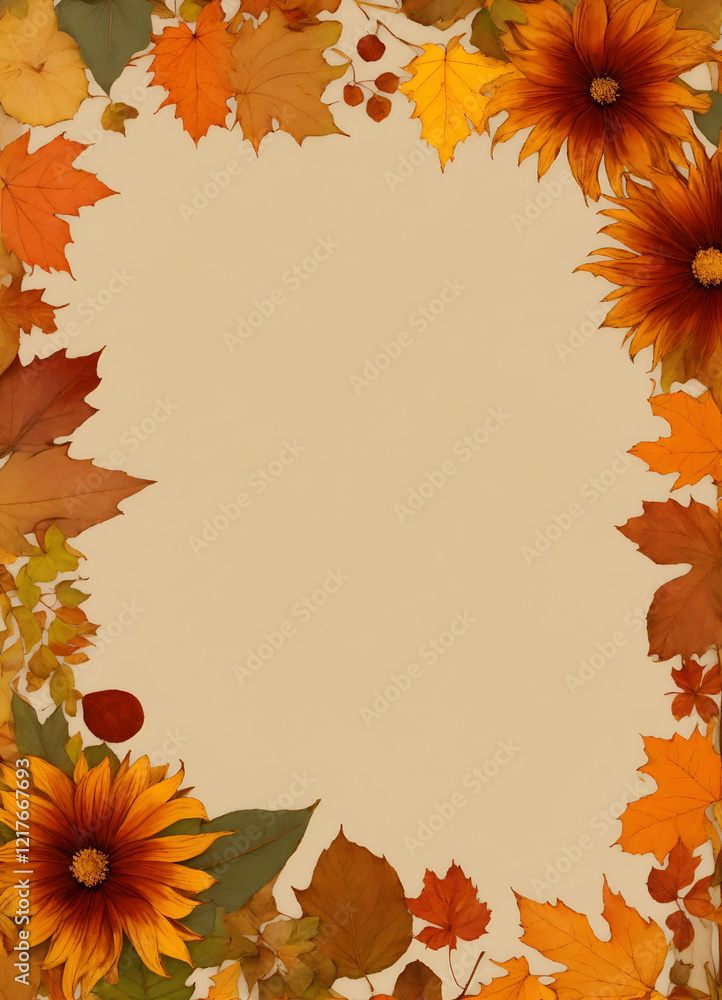 autumn background with leaves