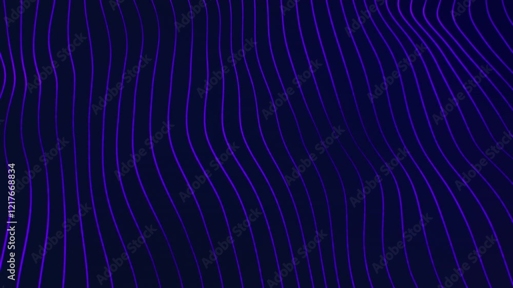 Purple abstract surface of shining lines that move and shimmer in a looped on a dark background. Blue shining smooth magical background of energy waves. Purple abstract surface of shining lines that move and shimmer in a looped on a dark background. Blue shining smooth magical background of energy waves.