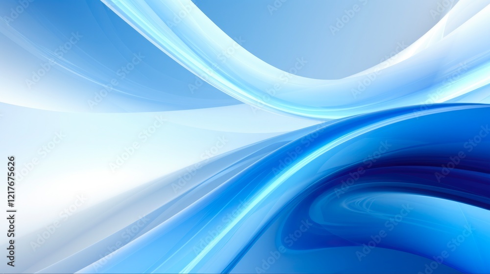 Fototapeta premium Blue Energy Impulse: Abstract 3D Background with Ambient Analog Audio Amplitude