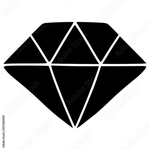 diamond hand drawn doodle glyph icon