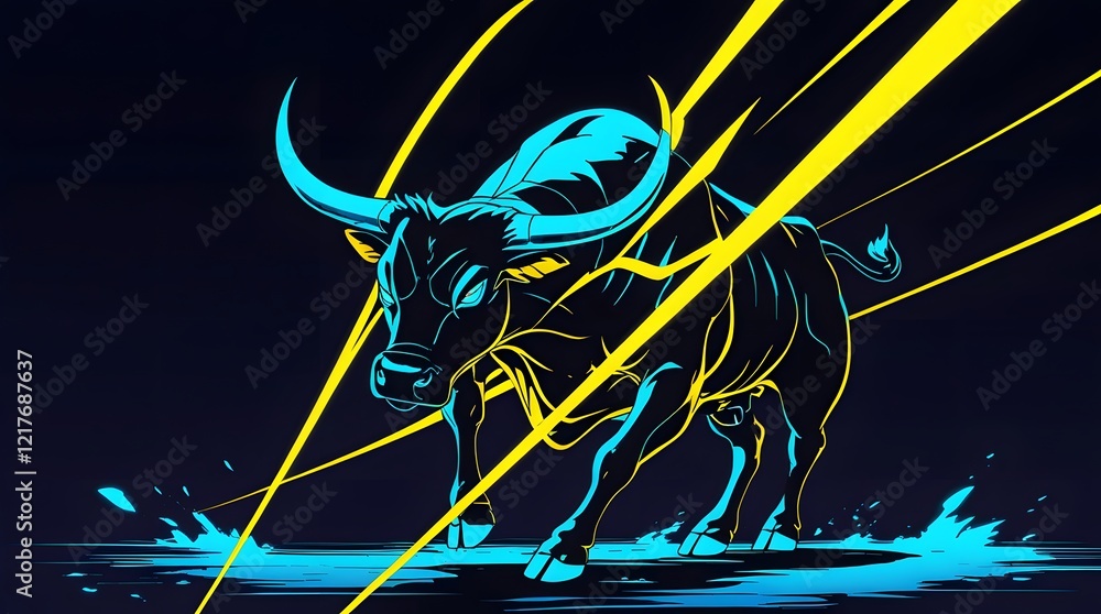 Obraz premium Illuminated Contrasts: An Anime Aesthetic