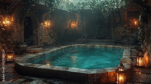 Luxurious indoor spa with tranquil ambiance and natural light