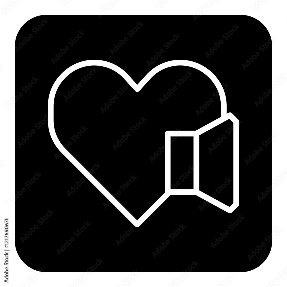 love design icon, icon with basic love design.