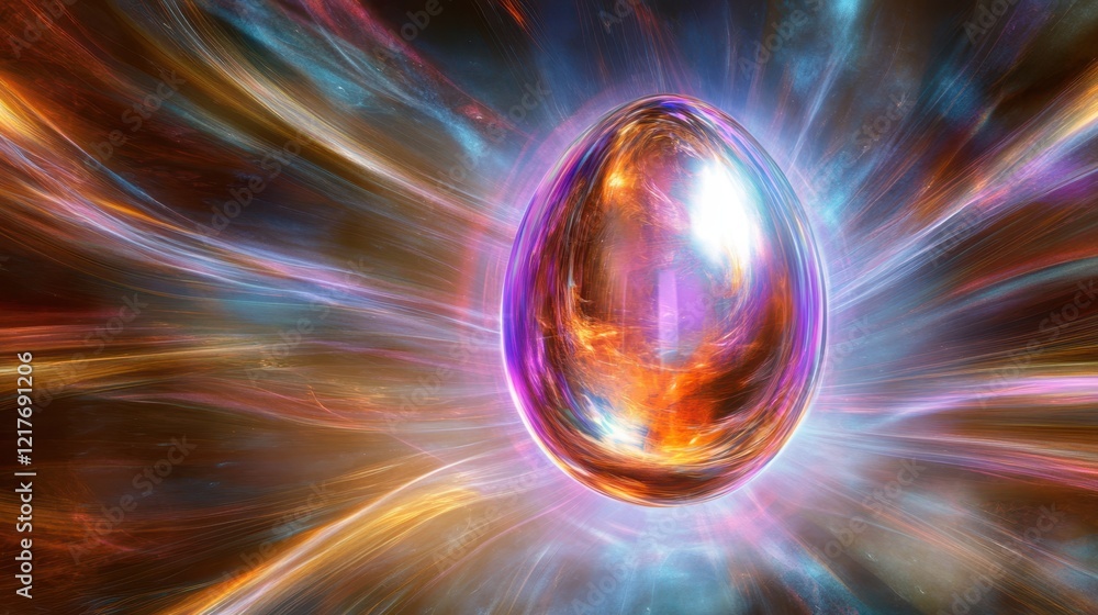 Obraz premium A vibrant Easter egg shines brightly, symbolizing renewal and joy during the festive season.