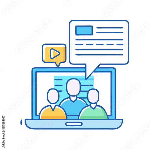 webinar icon, webinar vector illustration-simple illustration of webinar, perfect for webinar logos and icons