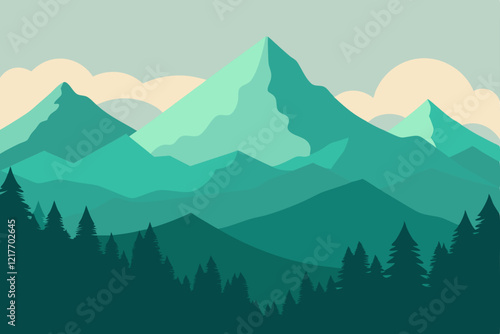 mountain landscape illustration