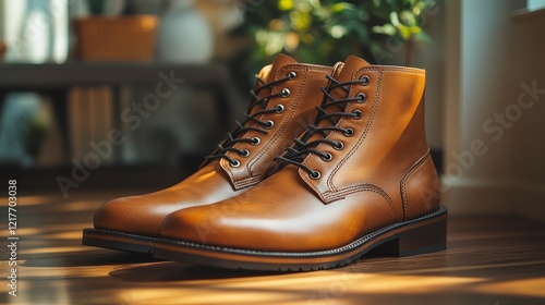Elegant black ankle boots displayed in bright natural light