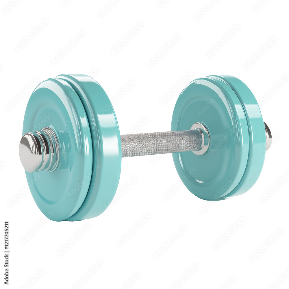Naklejka premium A 3D render of a fitness icon, featuring elements like dumbbells or a running figure, set against